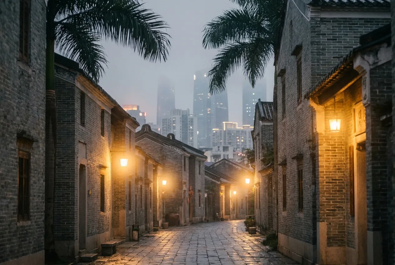 Antiga cidade de Tangjia brilha com novo projeto de iluminação em Zhuhai