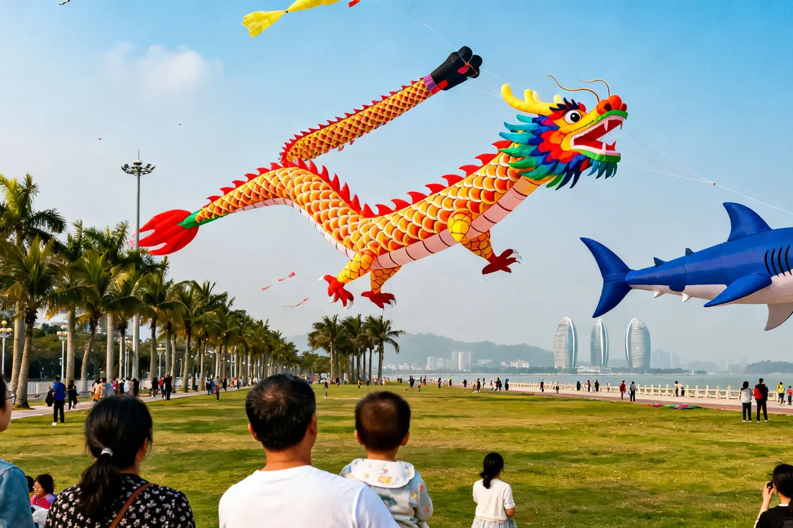 Céu de Zhuhai fica colorido com festival de pipas de 7 cidades