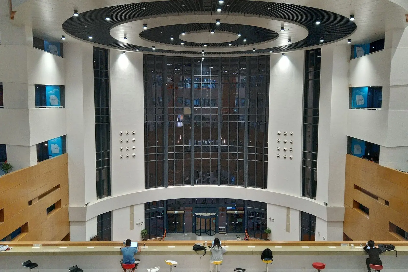 Interior of Wu Yee Sun Library of the University of Macau, in March 2024