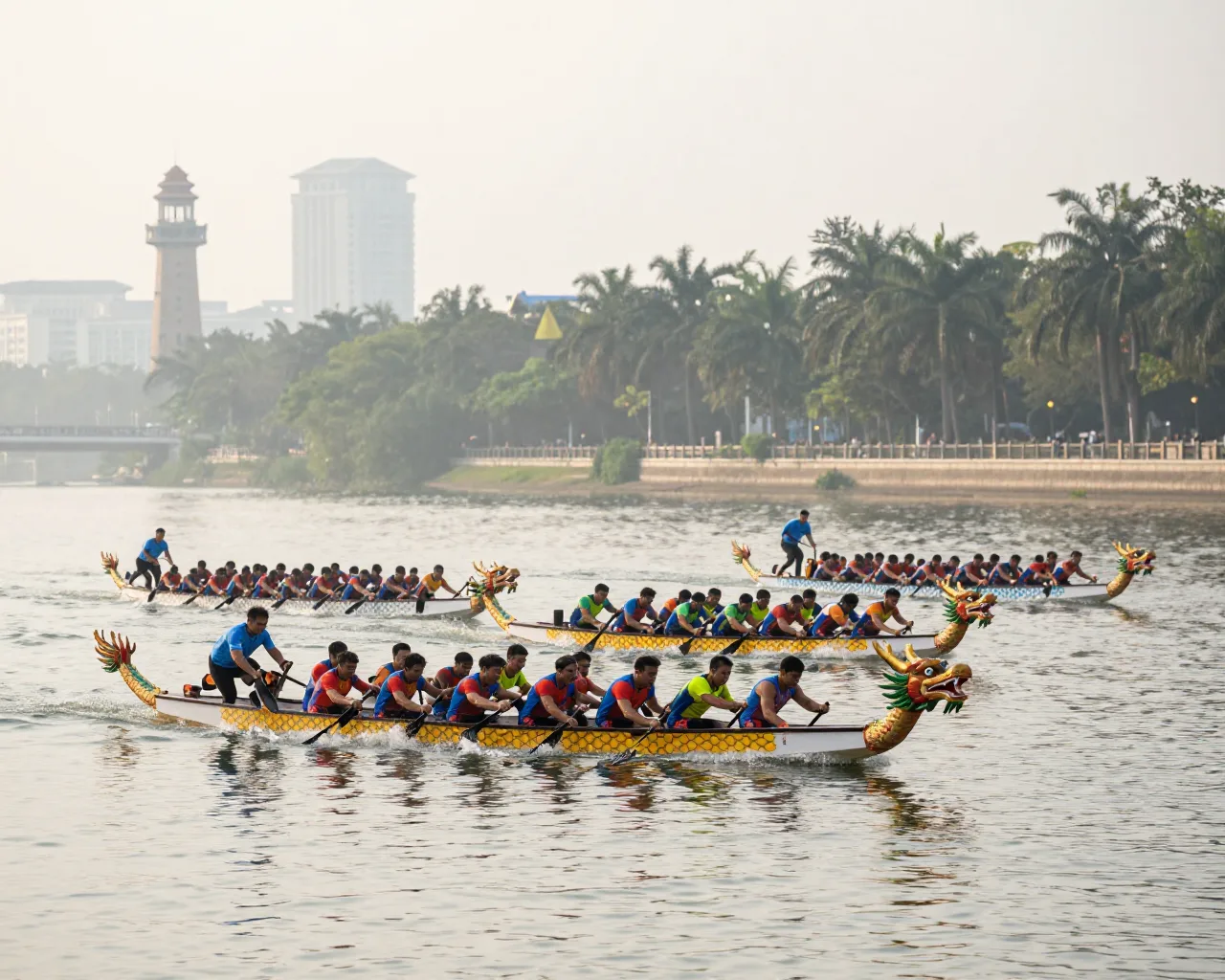 Dragões de Macau e Hong Kong competem em corrida de Zhuhai
