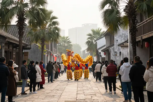 Dragões e leões de Zhuhai, Macau e Hong Kong se reúnem no Festival da Lua