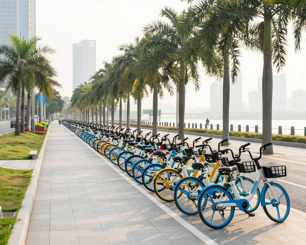 Em Zhuhai, 96% das bikes compartilhadas são estacionadas corretamente