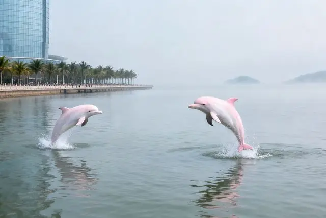 Golfinho branco de Zhuhai brilha em conferência global sobre pandas