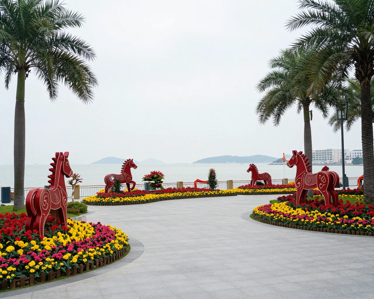 Hengqin se transforma em jardim de flores para o Ano Novo Lunar