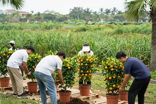 Hengqin transforma laranjeiras de Ano Novo em plantio ecológico