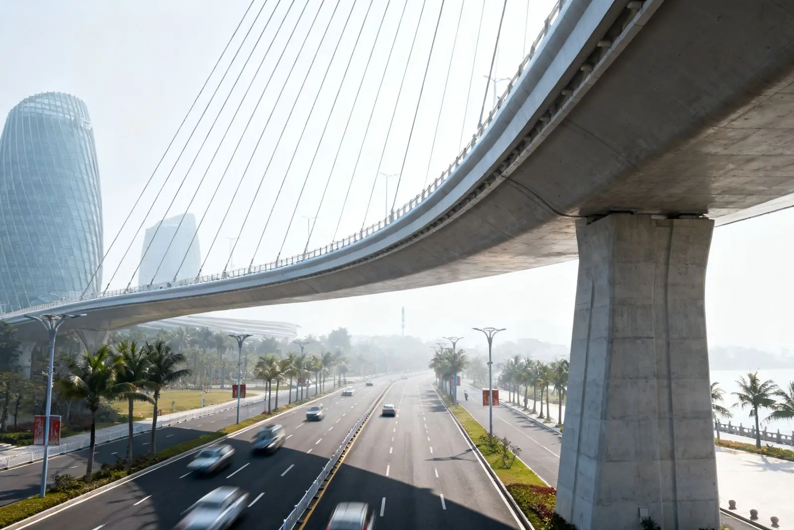 Nova ponte em Zhuhai elimina semáforos e agiliza o trânsito na via principal