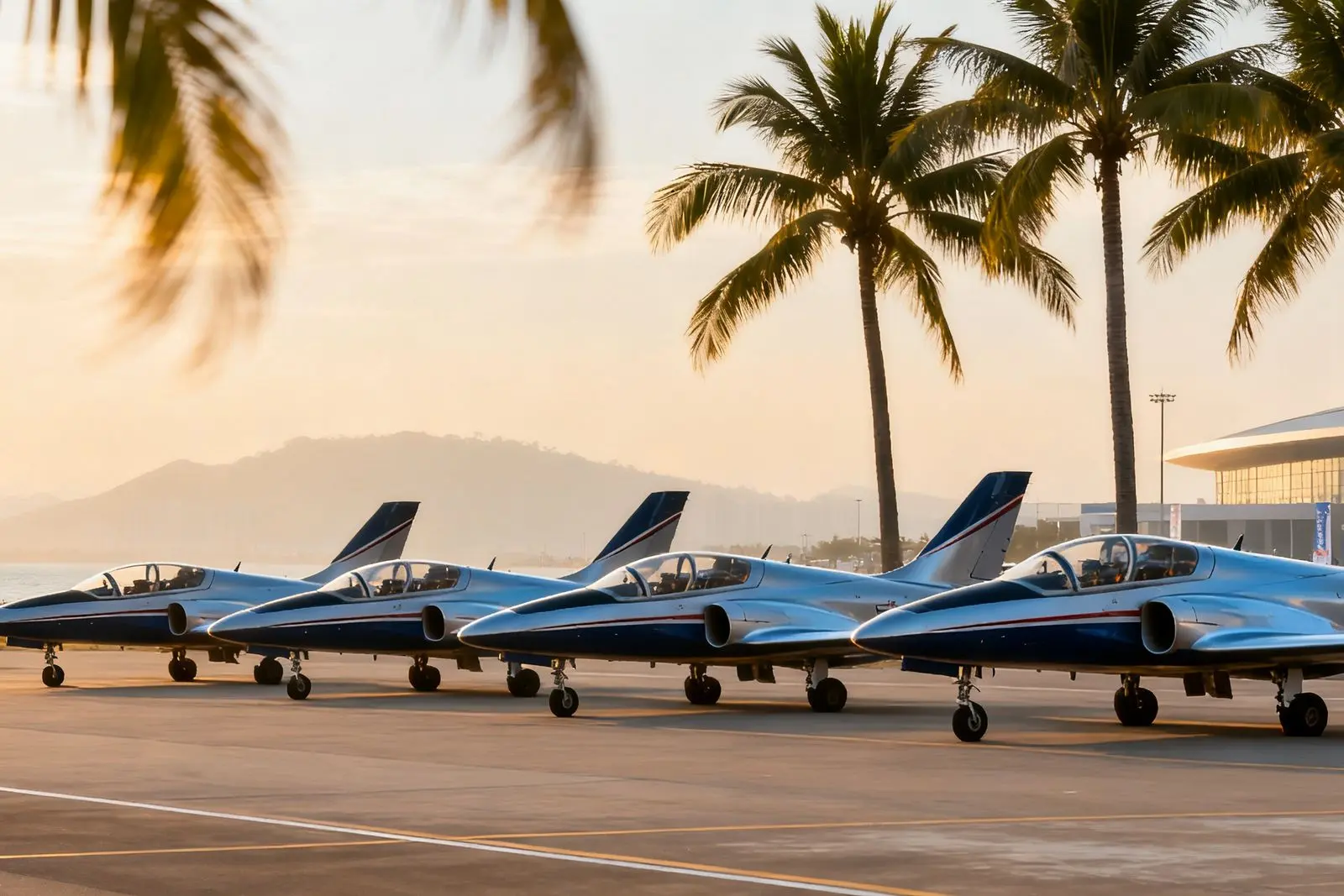 Primeiros aviões de acrobacias chegam a Zhuhai para show aéreo de 2025
