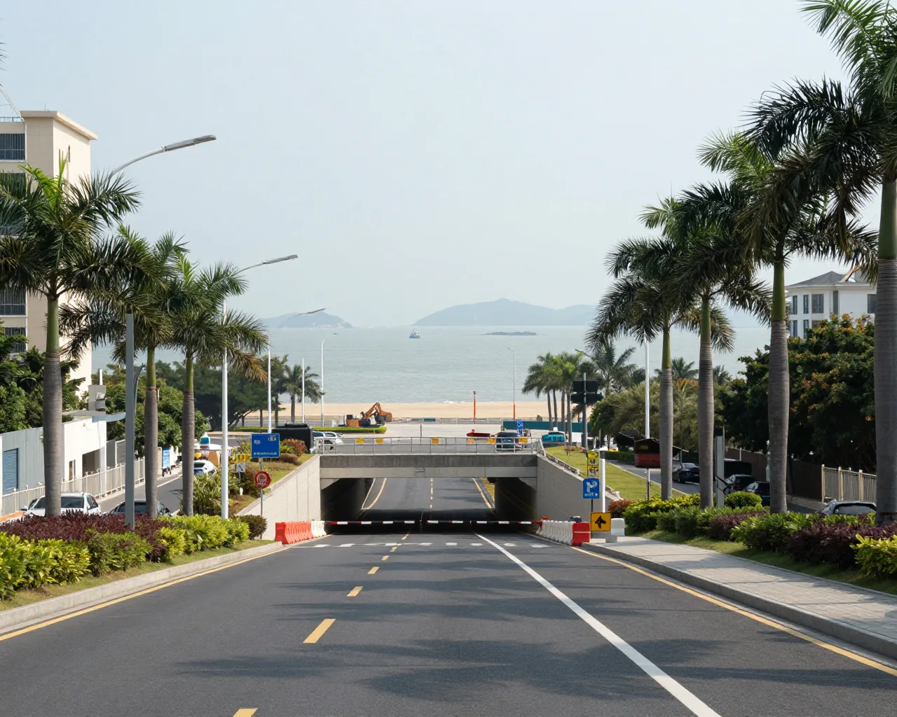Tráfego alterado na orla de Zhuhai para conclusão da túnel de Lingjiao