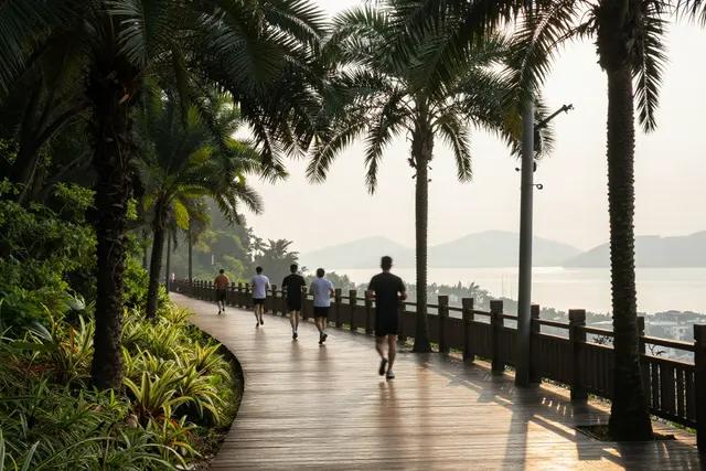 Trilha no ar de Zhuhai ganha poesia de moradores para os 46 anos da cidade