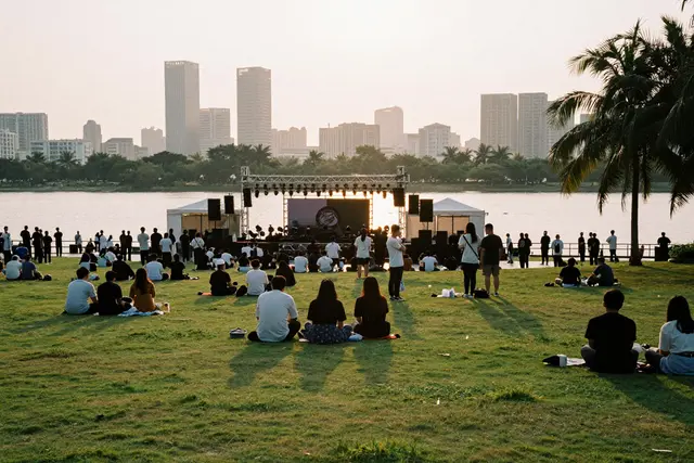 Últimas duas semanas do festival de música no parque de Hengqin