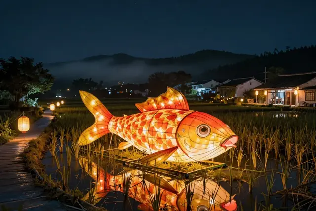 Zhuhai abre festival de lanternas de peixe com 10 metros