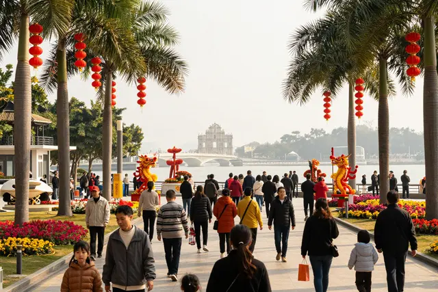 Zhuhai celebra Ano Novo Chinês com parques lotados e tradição cultural