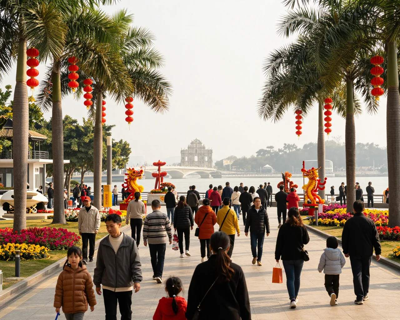 Zhuhai celebra Ano Novo Chinês com parques lotados e tradição cultural