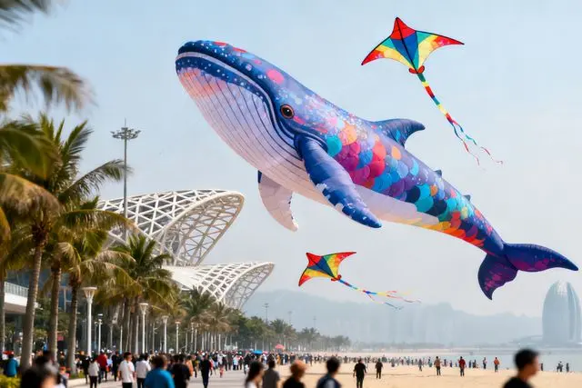 Zhuhai celebra festival de pipas com gigantes do mar e heróis de cinema