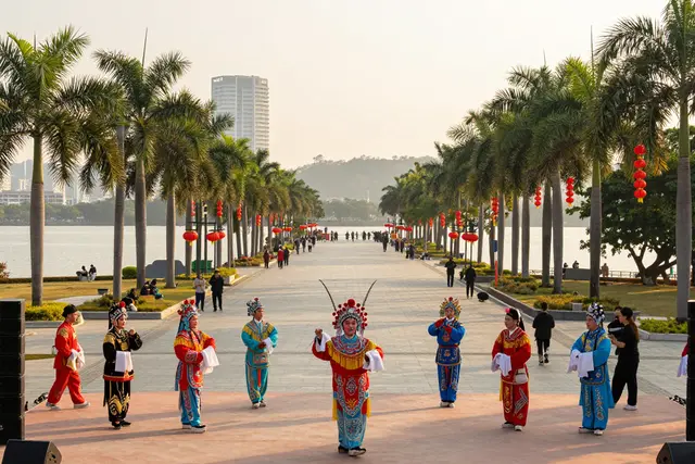 Zhuhai celebra o Ano Novo Lunar com espetáculo de ópera cantonesa em parque