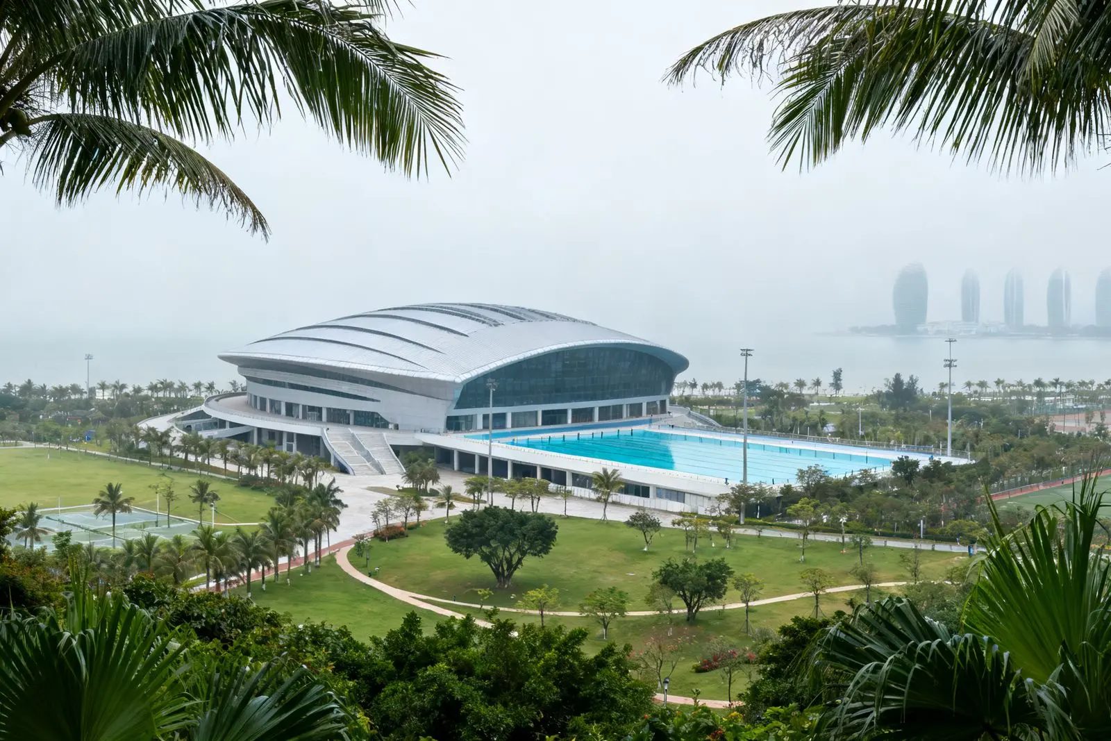 Zhuhai constrói estação de tratamento de água subterrânea com ginásio olímpico na superfície