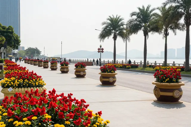 Zhuhai se veste de flores para o feriado do Dia do Trabalho